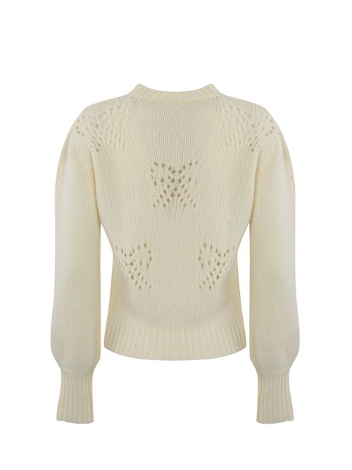 Maglione Bloom in lana con perline Mc2 Saint Barth | BLOOM00341G BOW LACE 10 PEARL